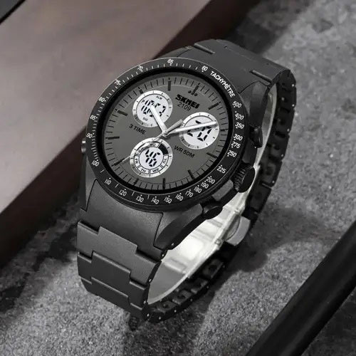 Годинники чоловічі кварцово-електронні спортивні SKMEI 2109BK, Годинники спортивні спорт MH-36 Львів - фото 1