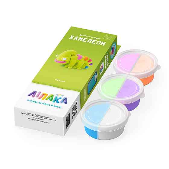 Набір пластиліну, що самостійно твердіє, Ліпака - Хамелеон Дніпро