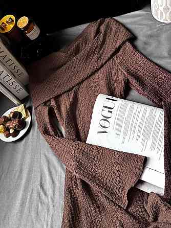 Женское элегантное нежное платье из нежного трикотажа букле Шоколад Одесса