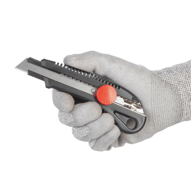 Ніж сегментний, 18 мм, металева напрямна, гвинтова фіксація INTERTOOL HT-0502 Київ - фото 8