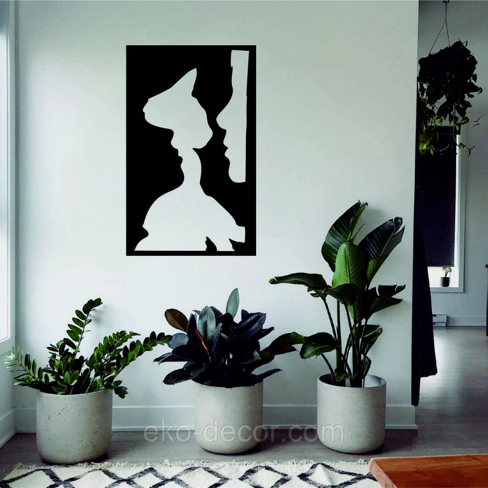 Декоративное настенное Панно «Силуэт», Декор на стену 70*43, Черный Киев - изображение 6