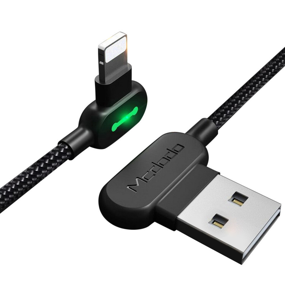 Кабель Lightning Mcdodo с двусторонним USB разъемом LED индикацией для зарядки и передачи данных (Черный, 3м) Николаев - изображение 2