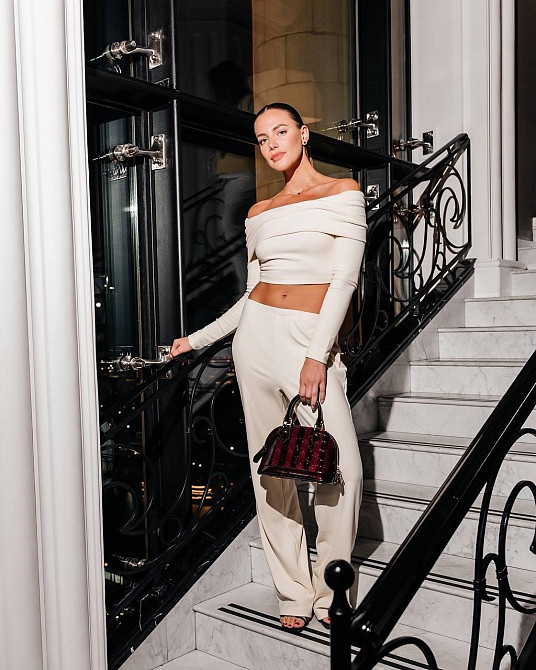 Жіночий затишний базовий костюм двійка: топ і штани турецька ангора рубчик з в’язкою Одеса - фото 7