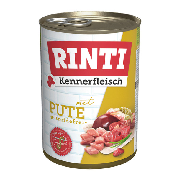 Rinti Kennerfleisch mit Pute РІНТІ КЕННЕРФЛЯЙШ ІНДИЧКА беззерновий повнораціонний натуральний вологий корм для собак Київ - фото 1