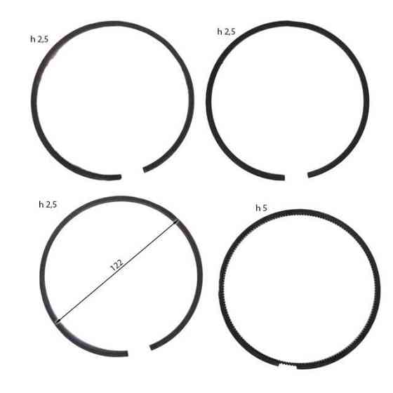 Кільця поршневі 122 мм, на дизельний двигун SF-138-2, к-т на 1 поршень Мукачево