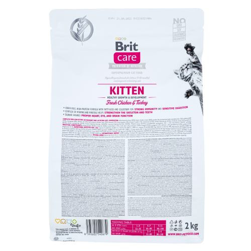 Корм сухий Brit Care Cat Grain Free Kitten Healthy Growth and Development для кошенят для здорового зростання та розвитку 2 Киев - изображение 3