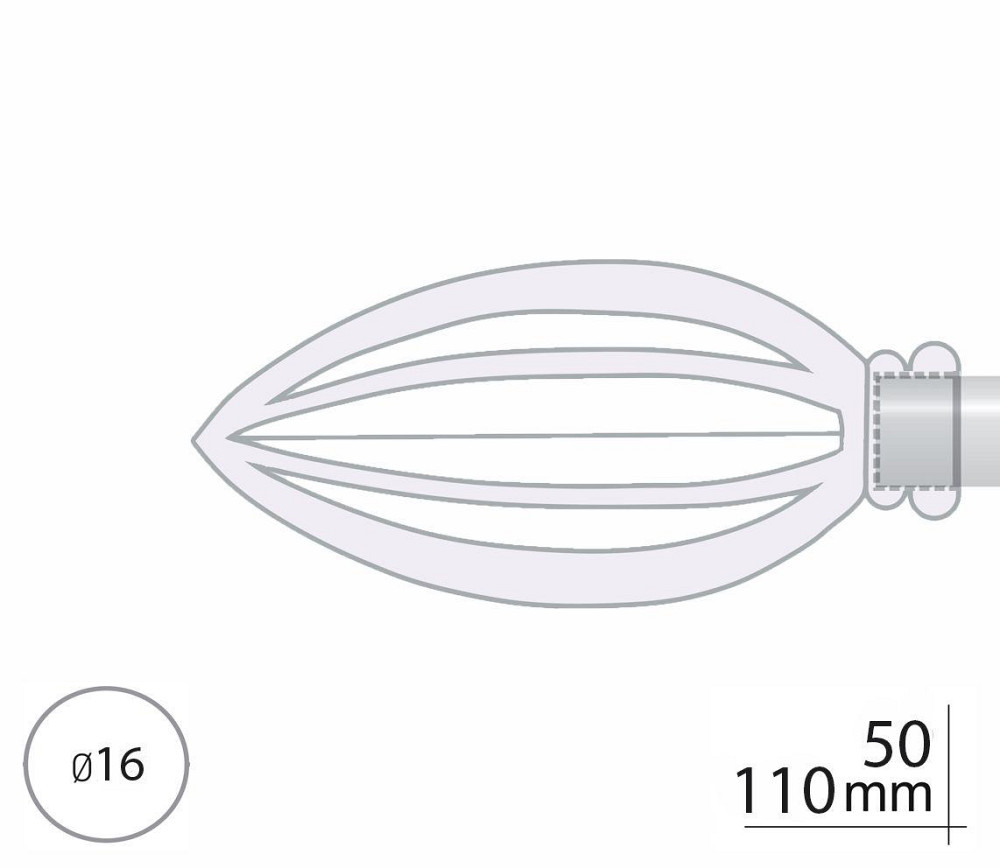 Закінчення для карнизу Orvit ПАНТЕОН 16 мм ЗОЛОТО Львов - изображение 2