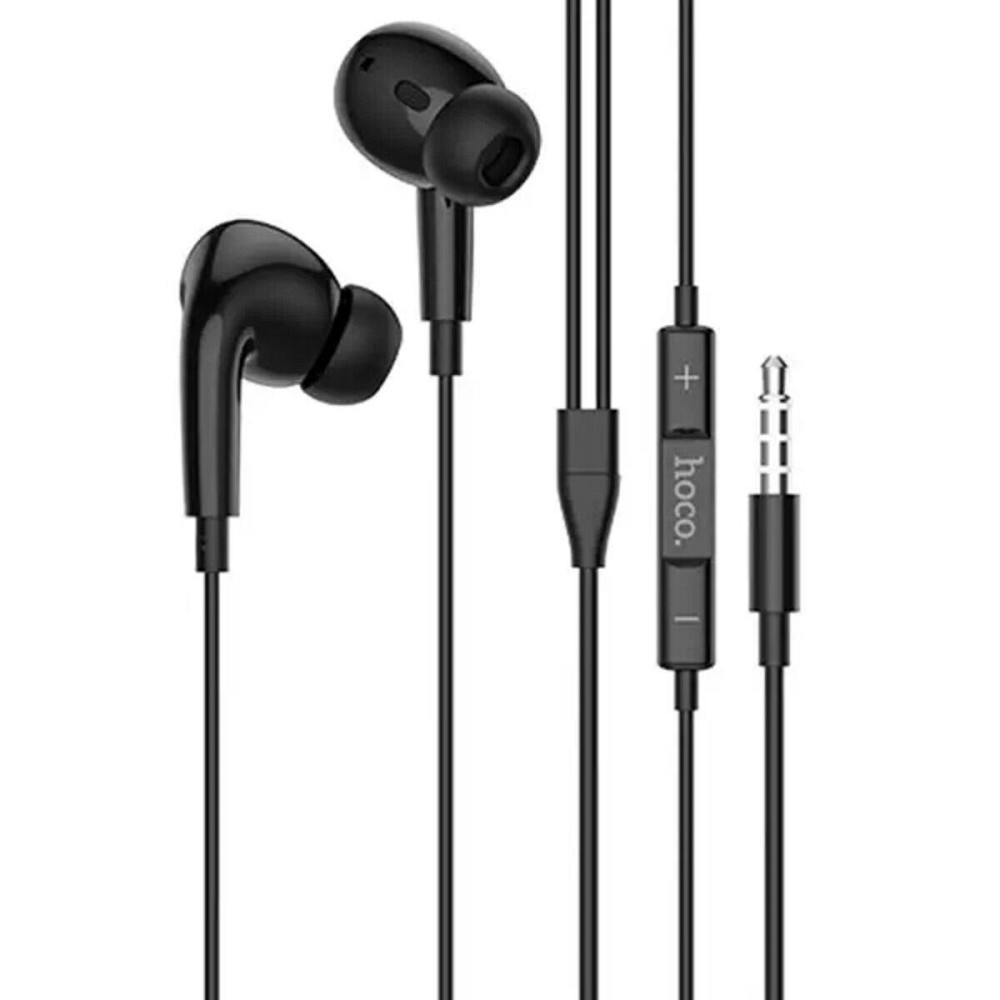 Наушники проводные HOCO M101 Pro Crystal sound с микрофоном, цвет черный 6931474782373 Одесса - изображение 1
