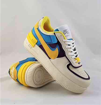 Кроссовки Nike Force Белые Женские Найк Разноцветные Форсы Shadow (размеры: 37,39) Видео Обзор Днепр