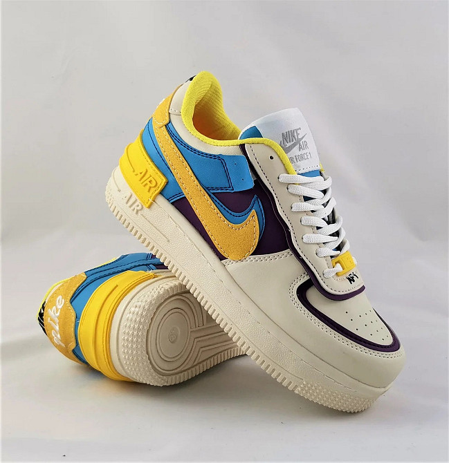 Кроссовки Nike Force Белые Женские Найк Разноцветные Форсы Shadow (размеры: 37,39) Видео Обзор Днепр - изображение 5