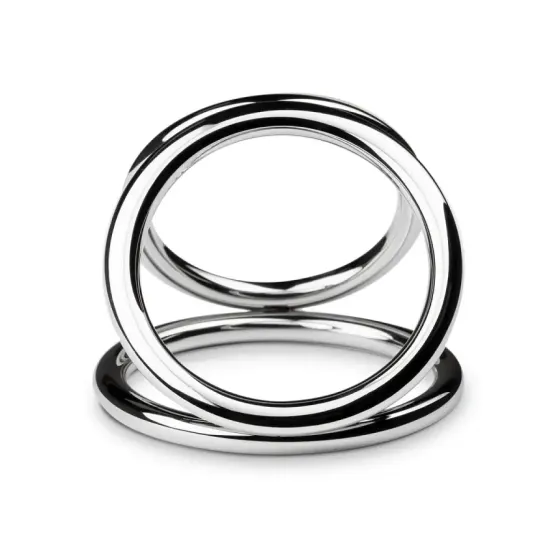 Потрійне ерекційне кільце Sinner Gear Unbendable – Triad Chamber Metal Cock and Ball Ring – Large Львів