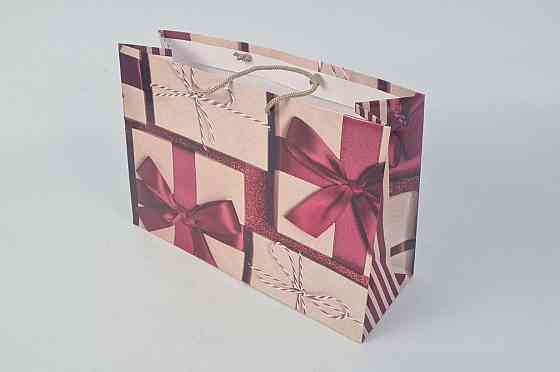 Бумажный большой горизонтальный пакет  36/22/10(артBG-081) (12 шт) Харьков