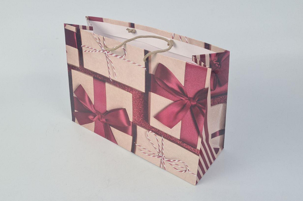 Бумажный большой горизонтальный пакет  36/22/10(артBG-081) (12 шт) Харьков - изображение 1