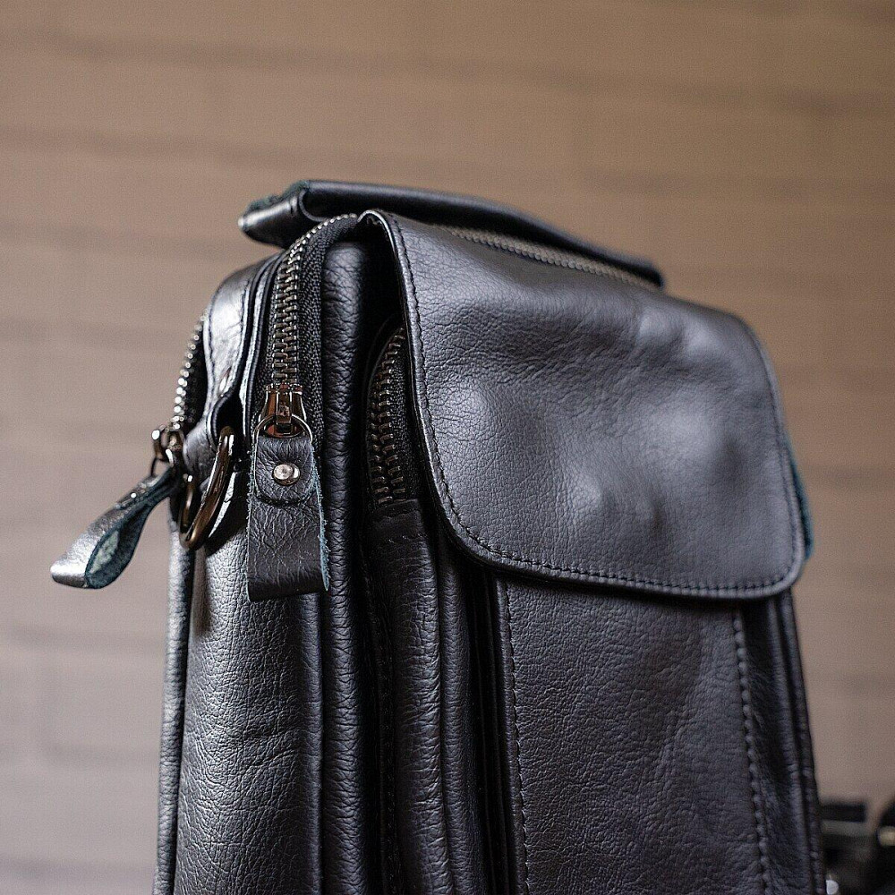 Сумка мужская кожаная Vintage 14816 Черная Киев - изображение 6