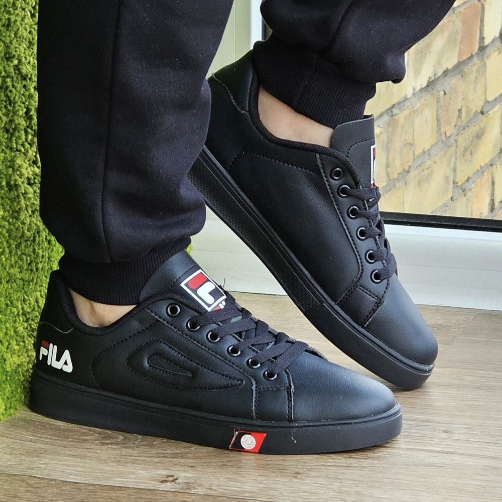 Мужские Кроссовки FILA Черные Кеды Фила Кожаные (размеры: 40,41,42,43,44) Видео Обзор Днепр - изображение 2