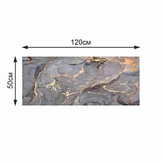 Суперпоглинаючий Діатомітовий Килимок Aquarius для ванної та кухні 50 х 120 см Сірий Мармур Буча