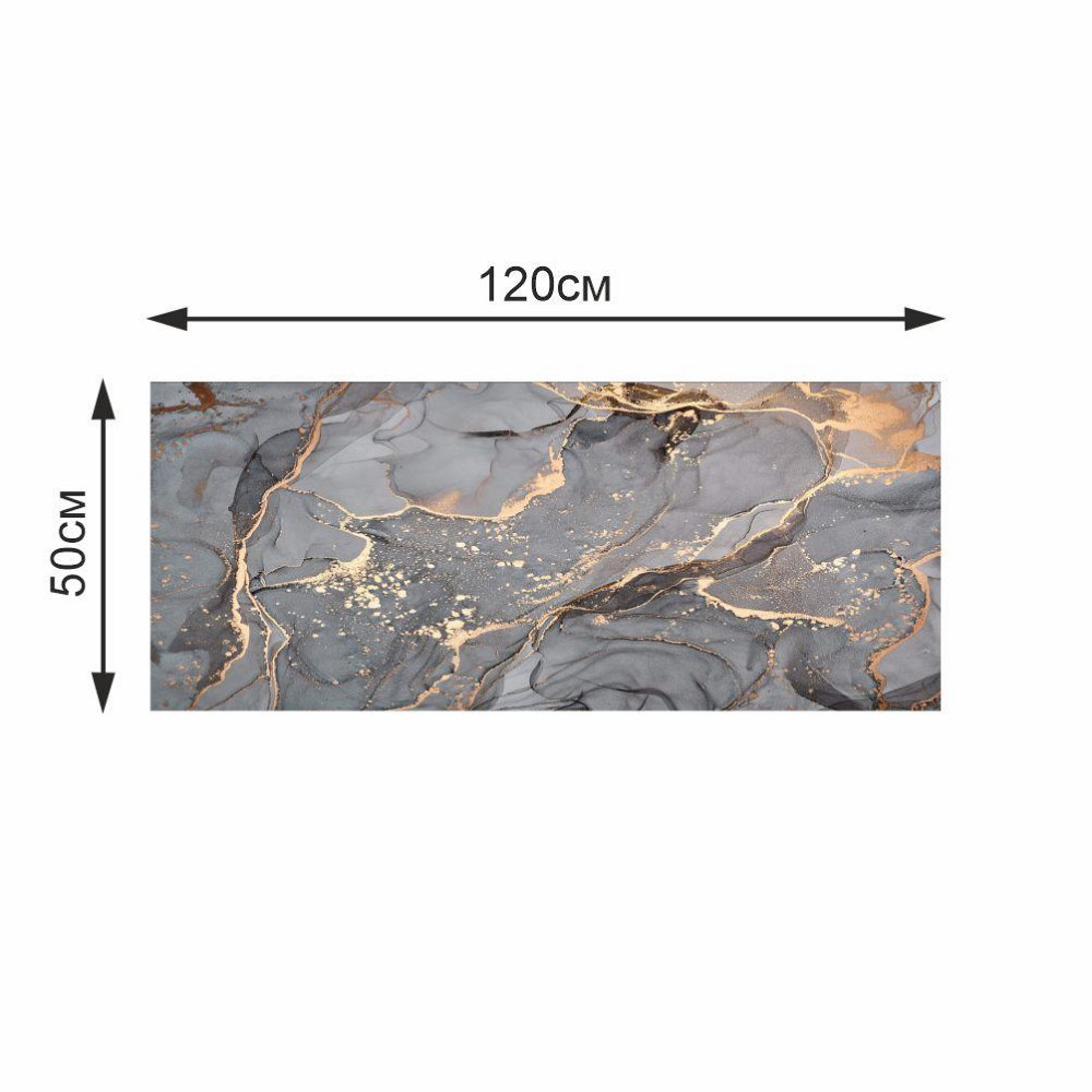 Суперпоглинаючий Діатомітовий Килимок Aquarius для ванної та кухні 50 х 120 см Сірий Мармур Буча - фото 2