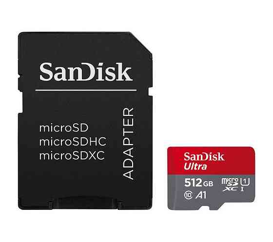 Карта памяти microSDXC (UHS-1) SanDisk Ultra 512Gb class 10 A1 (150Mb/s) (adapter SD) Киев