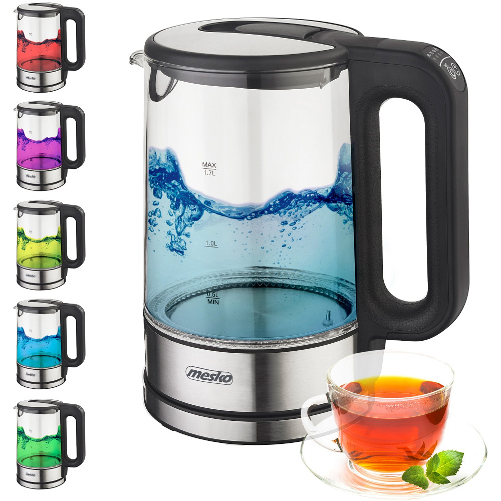 Електрочайник Mesko MS 1301 black 1850-2200Вт/ 1.7л/ скло/ встановлення температури Вінниця - фото 10