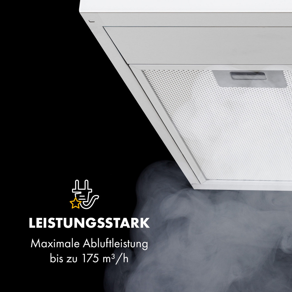 Встраиваемая вытяжка Contempo 60см 175м³/ч LED нержавеющая сталь акрил белый белый (Германия, читать описание) Ровно - изображение 4