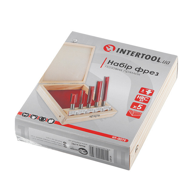 Набір фрез пазових прямих, 5 шт. INTERTOOL HT-0075 Киев - изображение 7