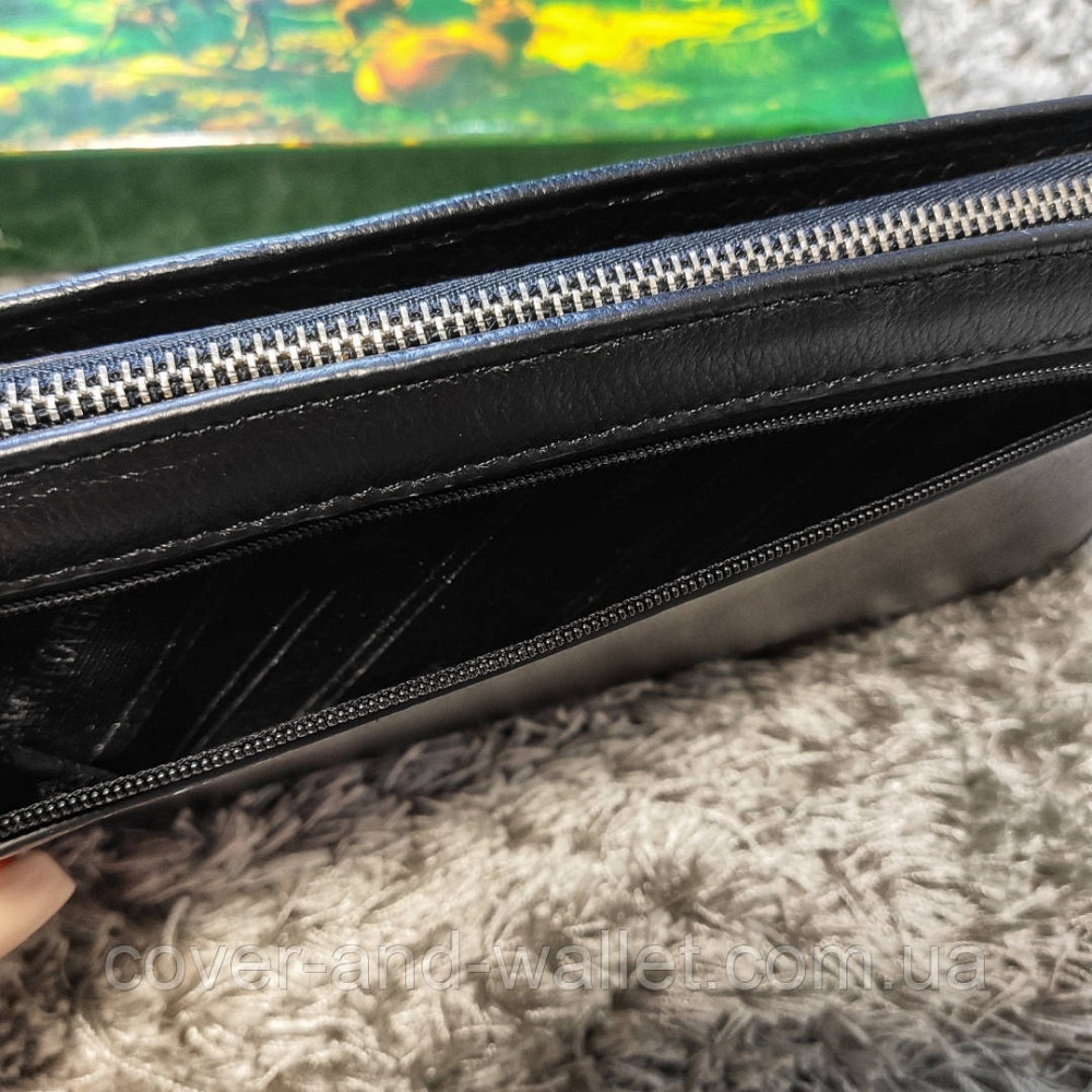 Стильный кошелек клатч на магнитах и молнии синего цвета Marco Coverna 1-6056 Киев - изображение 9
