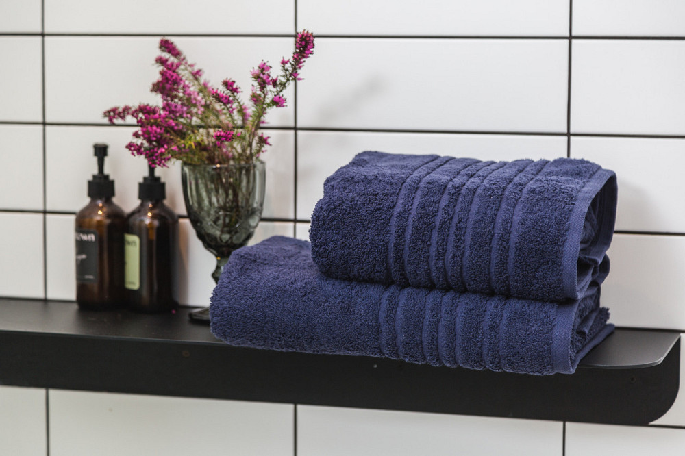 Ecotton Рушник махровий Ecotton 50х90 см високої щільності 550 г/м² синий Navy Blue 1 шт. Коломыя - изображение 4