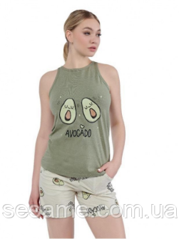 Піжама жіноча комплект для сну двійка майка та шорти ТМ Rubina 3186 (Туреччина) Харків - фото 1