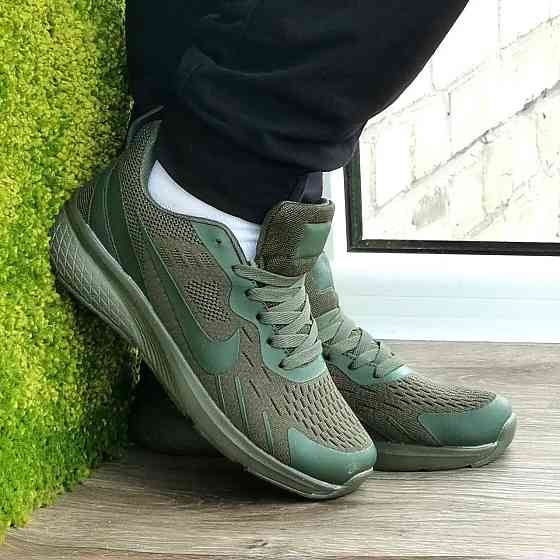 Кроссовки Nike Зелёные Найки BOOST Цвет Хаки Мужские Найк (размеры: 36,37,38,39,40,41) Днепр