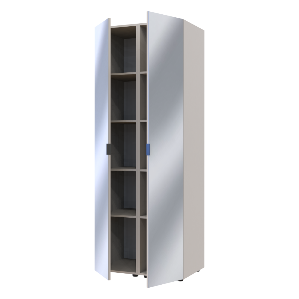 Комплект пеналів для одягу Doros Гелар (2 шт.) 78х49,5х203,4 см 2 Дзеркала/Кашемір (DRS-011261) Львів - фото 5