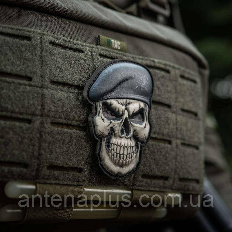 Череп у береті Гірської піхоти шеврон / патч Київ - фото 3