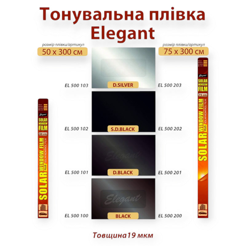 Тонувальна плівка 0.75x3m super dark black 5% Мукачево - фото 1