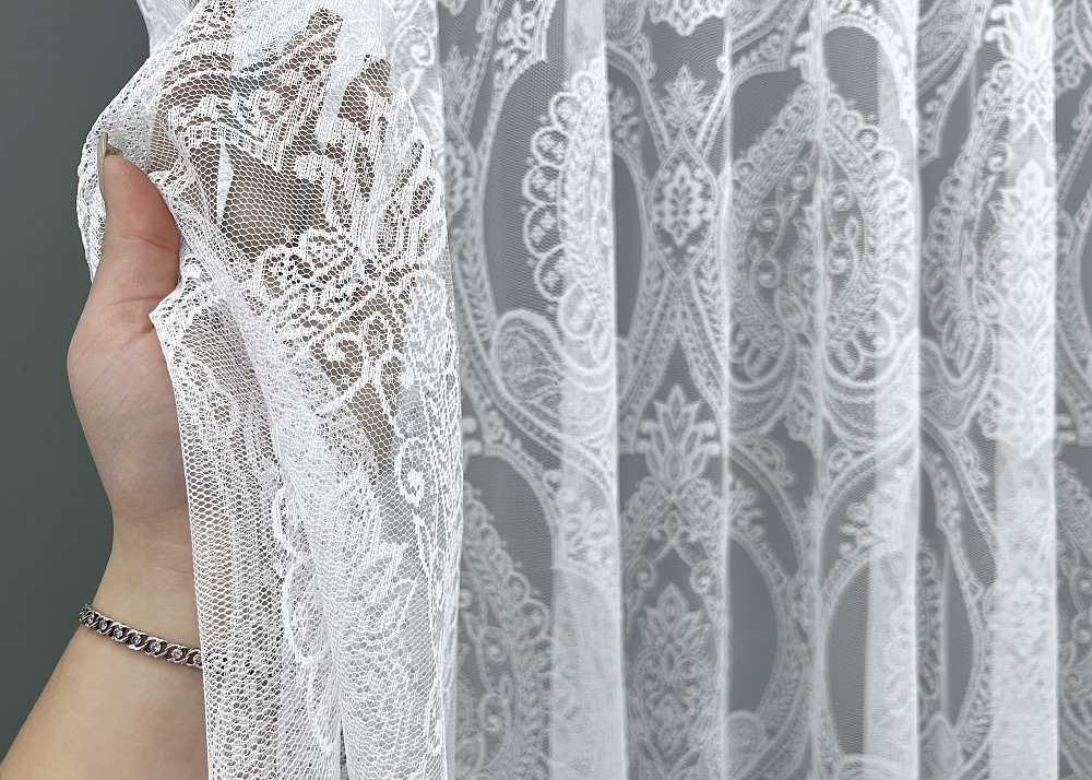 Тюль VR-Textil 1982т Жакард Білий 400х270 см (42-1006) Київ - фото 5