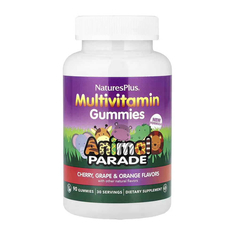 Вітаміни для дітей Nature's Plus Children's Multivitamin 90 жувальних цукерок зі смаком вишні, винограду й апельсина. Київ - фото 1