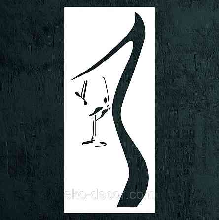 Декоративное настенное Панно «Силуэт женщины», Декор на стену 90*40 см, Белый Киев