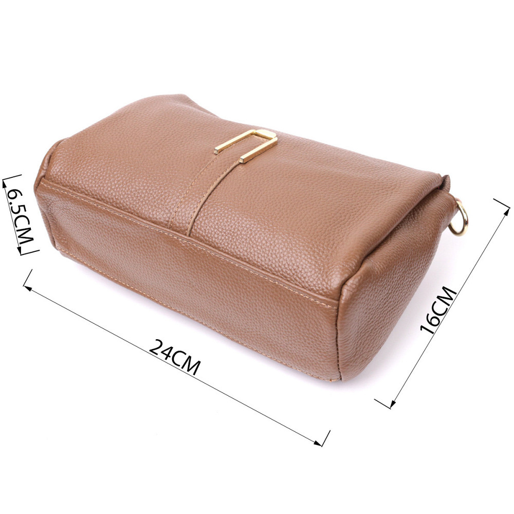 Женская стильная сумка через плече из натуральной кожи Vintage 22288 Бежевая Киев - изображение 3