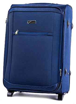 Валіза тканинна WINGS 1701 середня 64 см 2 колеса синя Київ