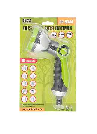 MASTERTOOL Пістолет для поливу MASTERTOOL JET LINE ½" 10 режимів металеве сопло TPR покриття 92 Киев