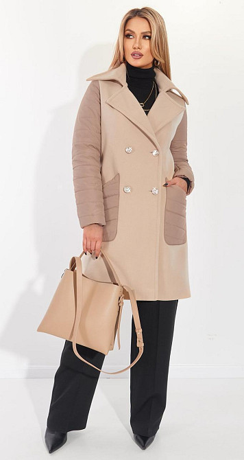 Комбіноване пальто куртка (42) Київ - фото 1