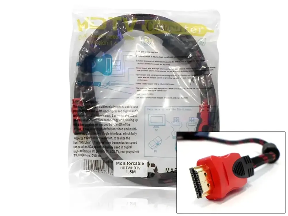 HDMI кабель 1.5 метра для підключення телевізора, монітора, проєктора, приставки, ПК, HD відео і аудіо Одеса - фото 7