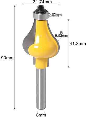 Фігурна кромкова фреза з підшипником для плінтусів Київ