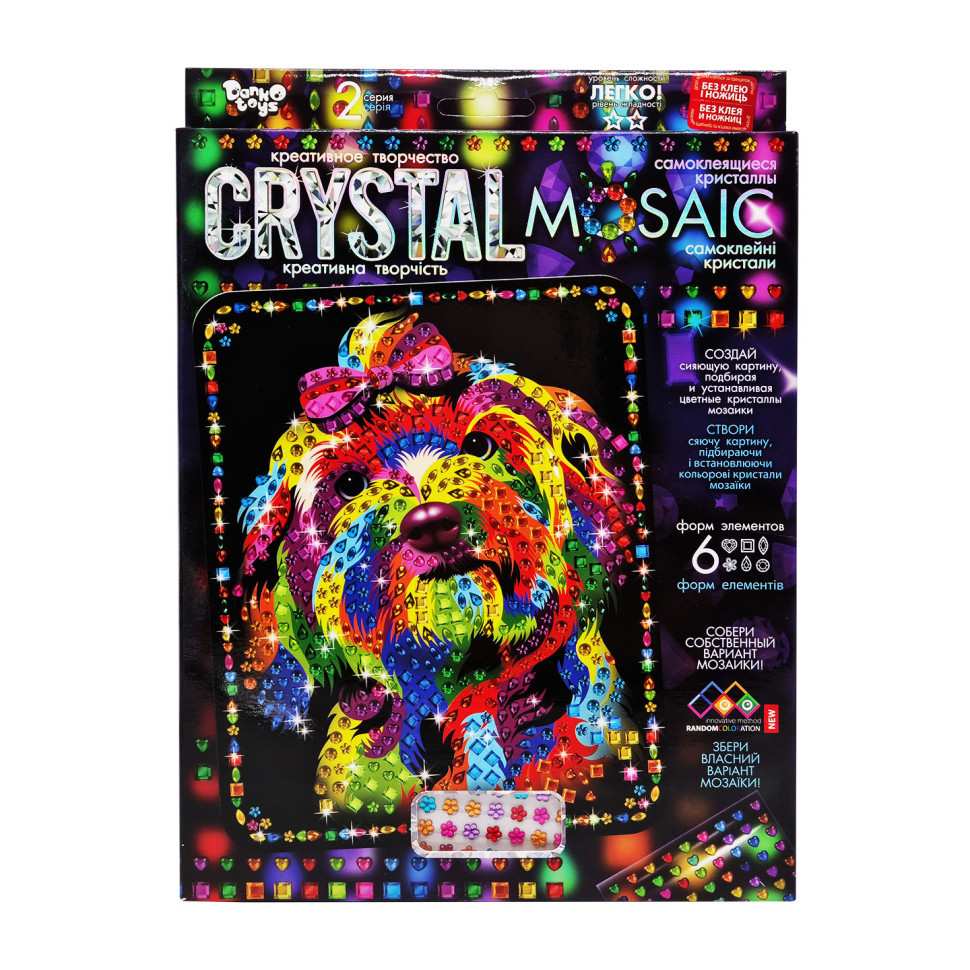 Креативна творчість "Crystal mosaic Пес" CRM-02-05, 6 форм елементів Вінниця - фото 1