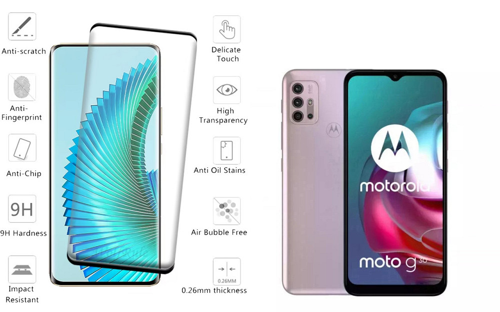 Захисне скло HyperGlass Pro для Motorola Moto G30 XT2129 – максимальна чутливість та захист Київ - фото 2