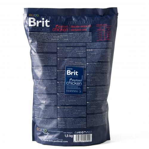 Корм сухой Brit Premium by Nature Cat Sterilised для стерилизованных кошек с курицей 1,5 кг Киев - изображение 3