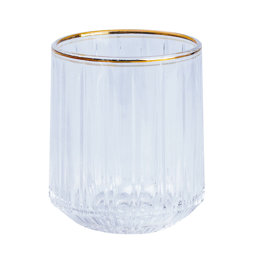 Набір прозорих склянок з золотим обідком, 6 шт. Київ - фото 2