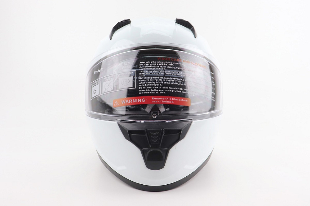 Шолом інтеграл, закритий (сертифікація DOT)+відкидні окуляри BLD-M67 L (59-60см), БІЛИЙ глянець Киев - изображение 4