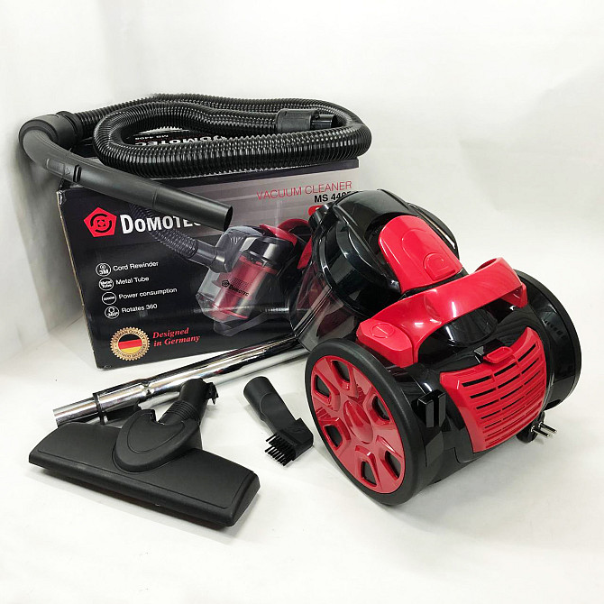 Мощный колбовый пылесос без мешка для пыли Domotec MS-4405 3000 Вт, Вакуумный пылесос с фильтром нера IB-46 Львов - изображение 10