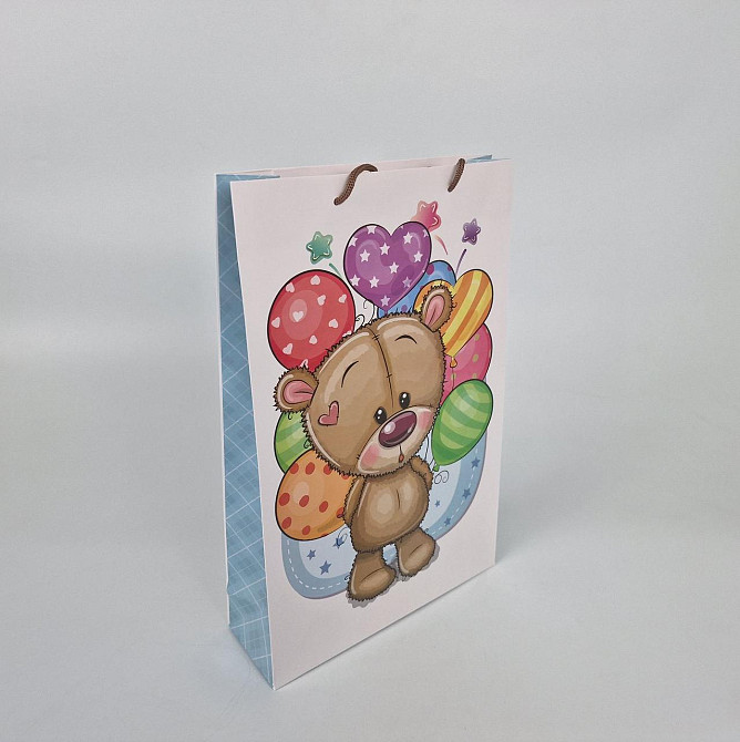 Великий паперовий пакет вертикальний 25/37/8 (артBV-010) (12 шт.) Харків - фото 1