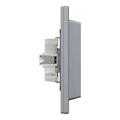 Розетка Schneider Electric ASFORA с заземлением двойная сталь 16А (EPH9900162) Винница