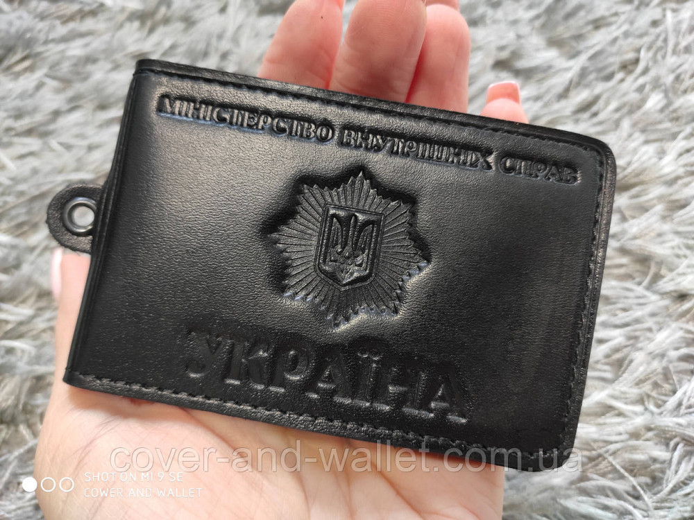 Шкіряна обкладинка МВС (Міністерство внутрішніх справ) горизонтального типу Київ - фото 2